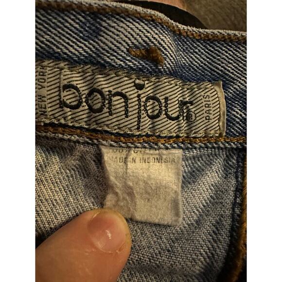 Vintage 90s Bonjour Light Wash Tapered Mom Jeans - Picture 10 of 10
